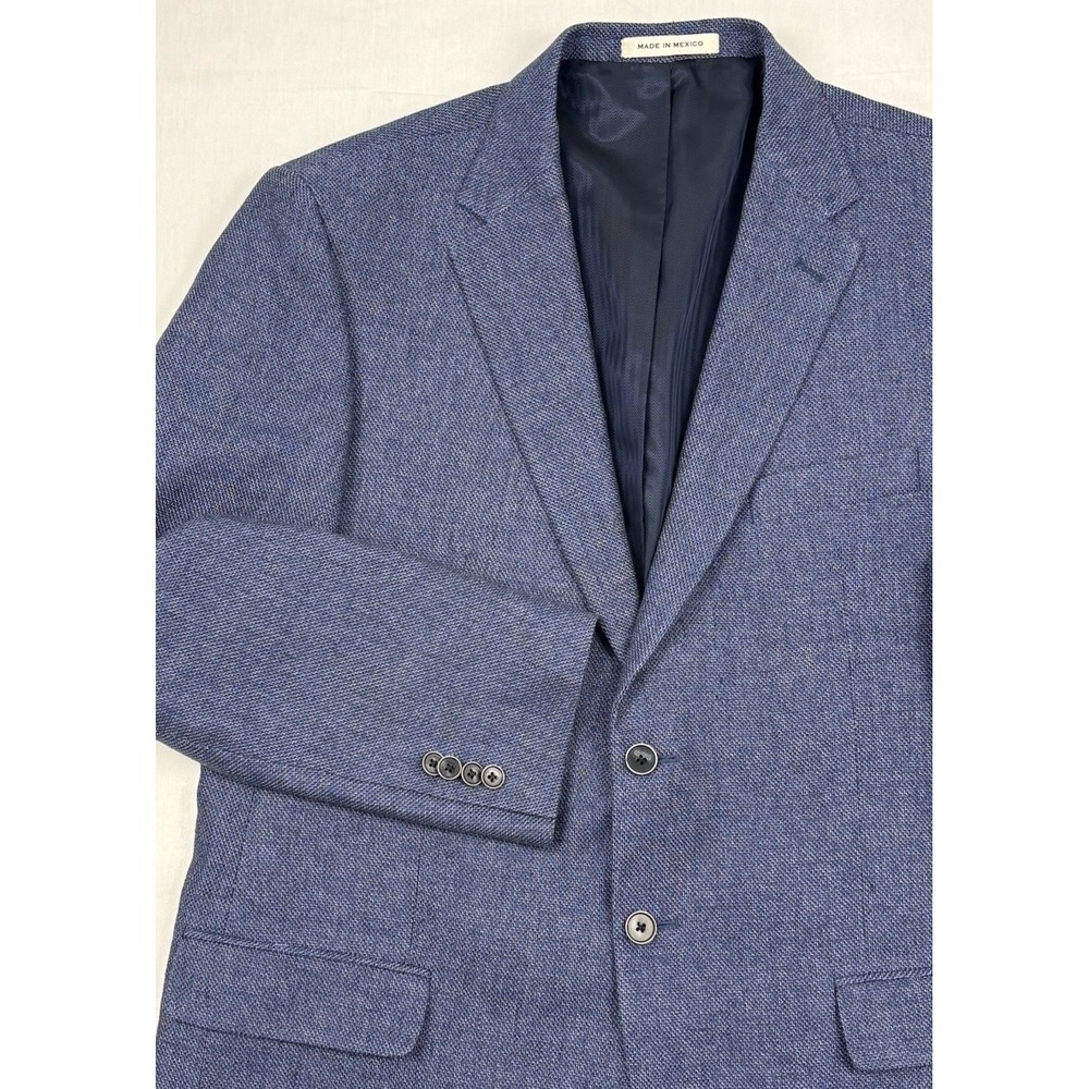 Joseph Abboud x Tessuti Di Sondrio Linen/Cotton Unstructured Sport Coat 44R Blue